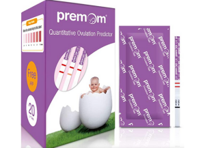 Premom fertility test sticks and box